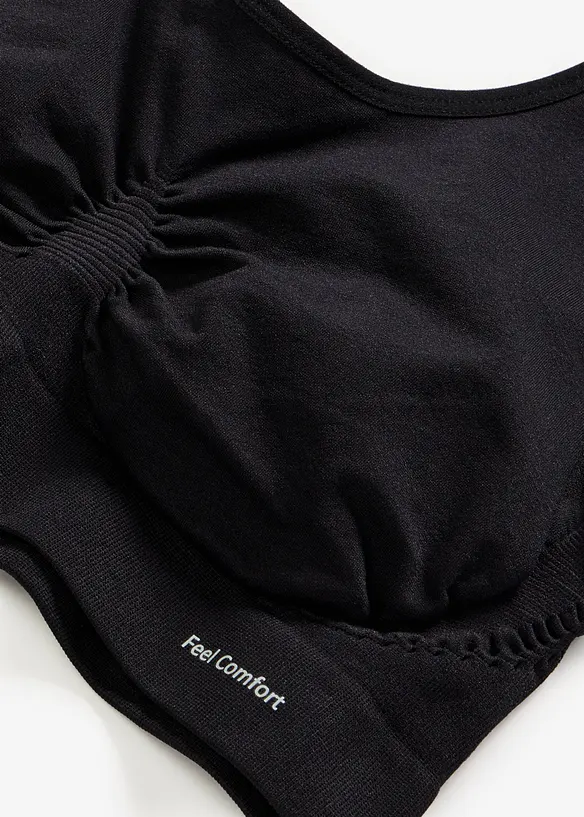 S&ouml;ml&ouml;s BH-topp fr&aring;n Feel Comfort (2-pack), bonprix