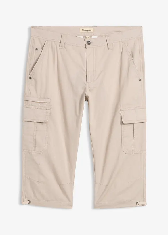 L&aring;nga cargoshorts av ren bomull, normal passform, bonprix
