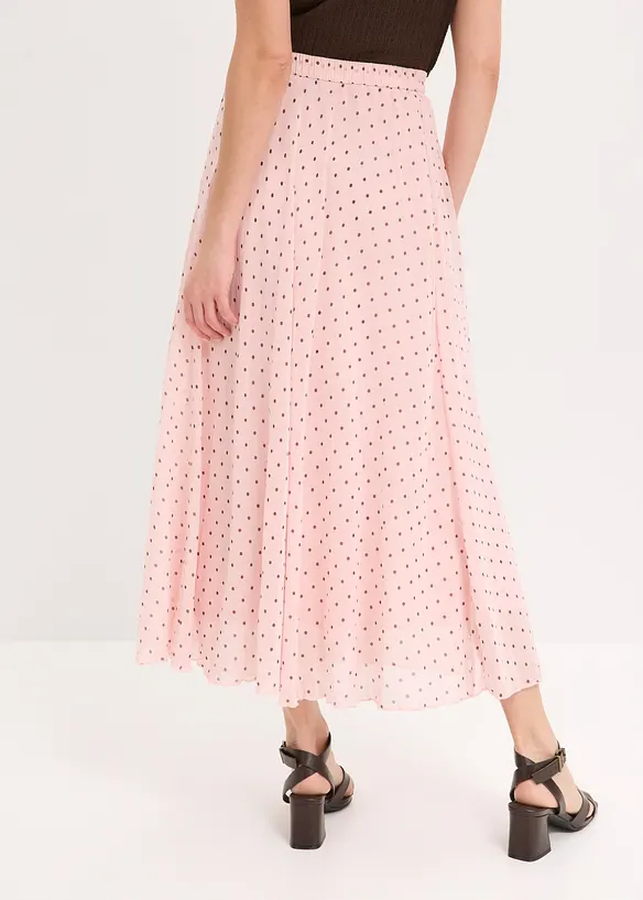 Chiffongkjol i krinklat material, bonprix