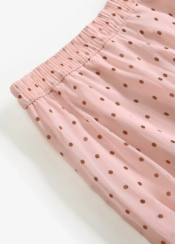 Chiffongkjol i krinklat material, bonprix