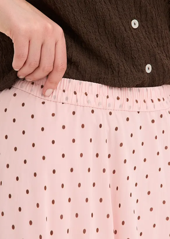 Chiffongkjol i krinklat material, bonprix