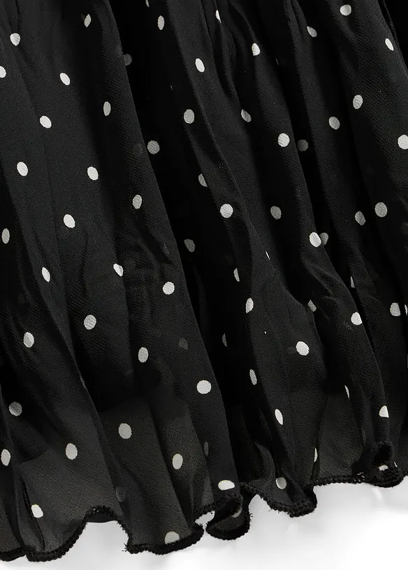 Chiffongkjol i krinklat material, bonprix