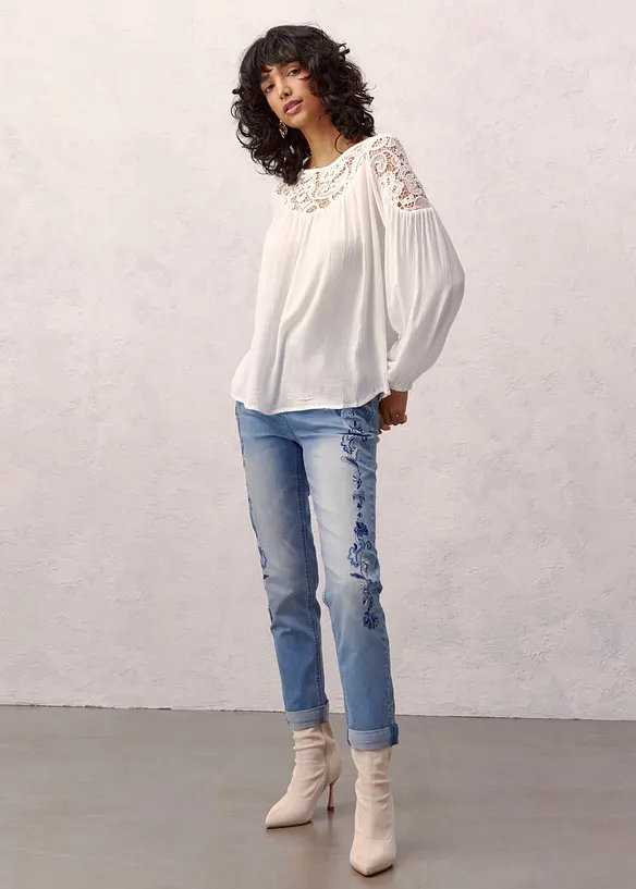Slim Jeans Mid Waist, cropped, bonprix