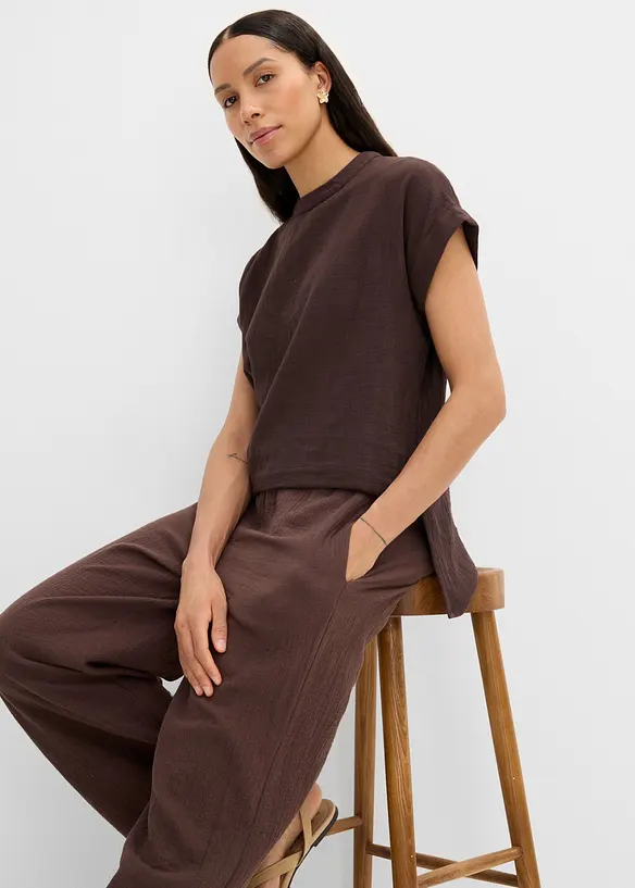 Byxa i bomullsmuslin, bonprix