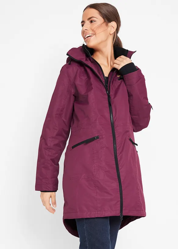 Vattent&auml;t funktionskappa med huva och 2-i-1-look, bonprix