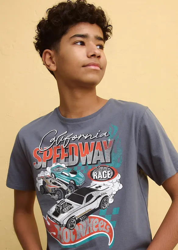T-shirt med Hot Wheels-tryck, av bomull, HOT WHEELS