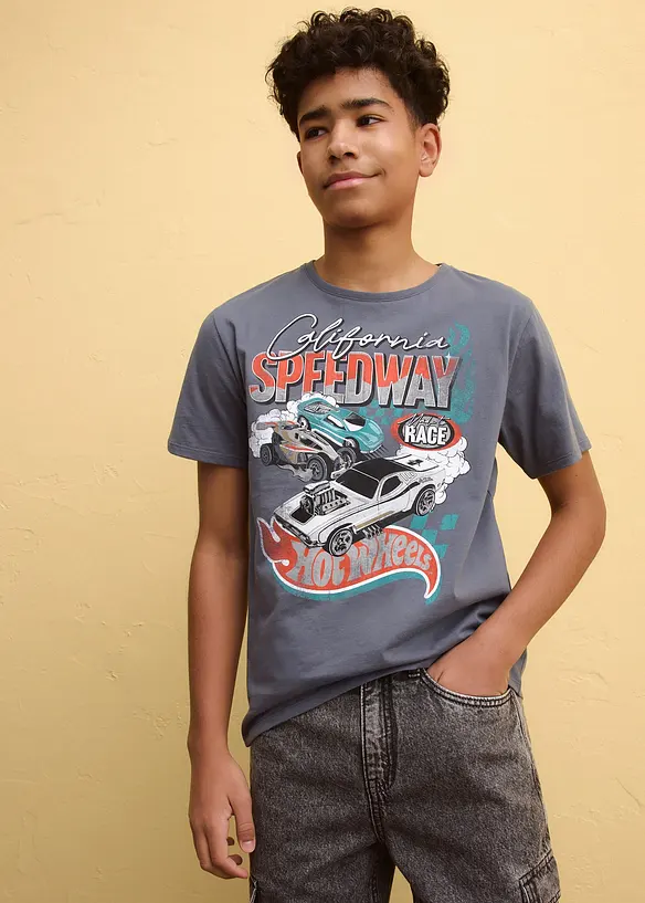 T-shirt med Hot Wheels-tryck, av bomull, HOT WHEELS