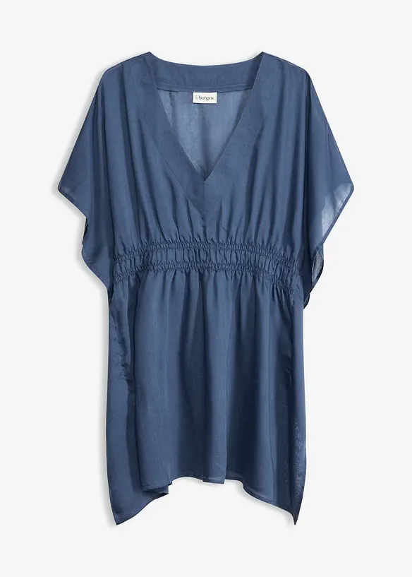 Transparent strandtunika med V-ringning, bonprix
