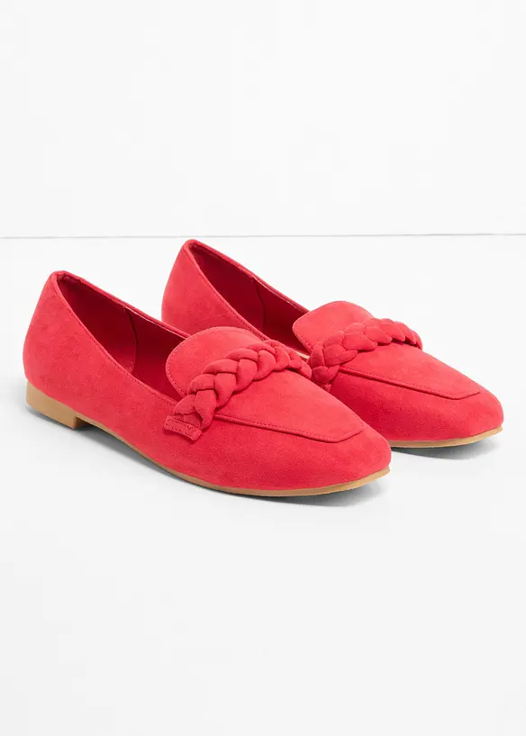 Loafers med fl&auml;tade remmar, bonprix
