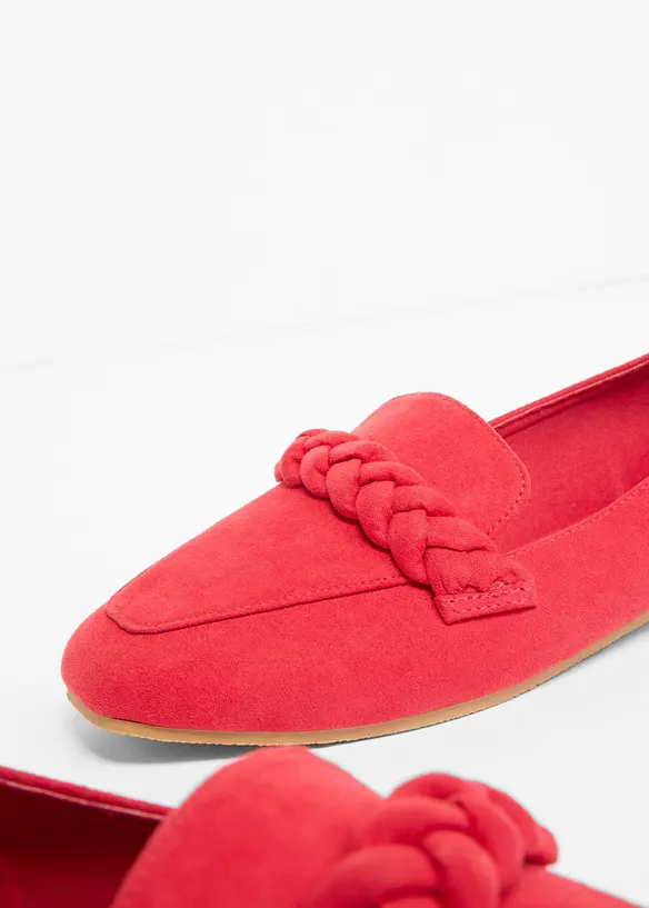 Loafers med fl&auml;tade remmar, bonprix