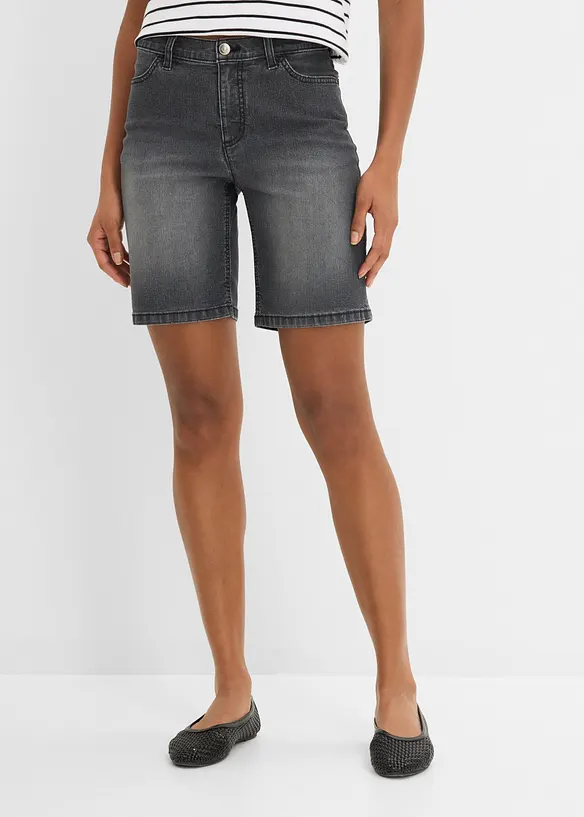 Jeansshorts med Mid Waist, bonprix