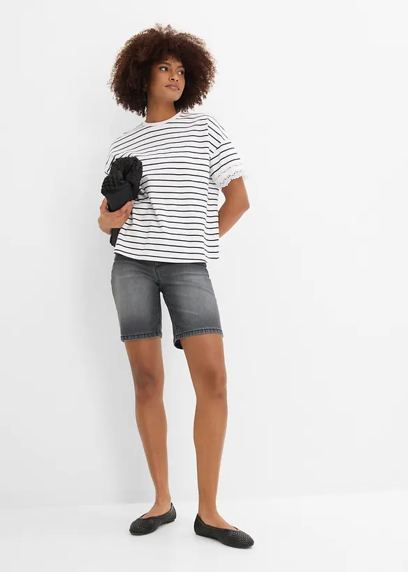 Jeansshorts med Mid Waist, bonprix