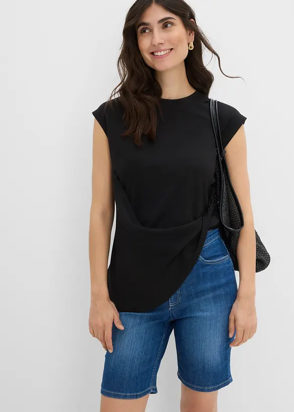 Jeansshorts med Mid Waist, bonprix