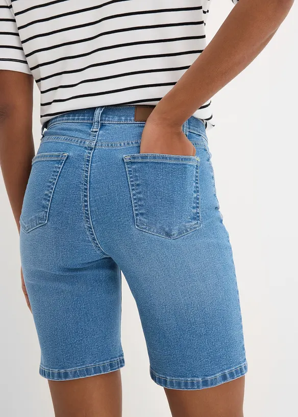 Jeansshorts med Mid Waist, bonprix
