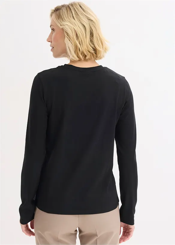 L&aring;ng&auml;rmad topp med ekologisk bomull, bonprix