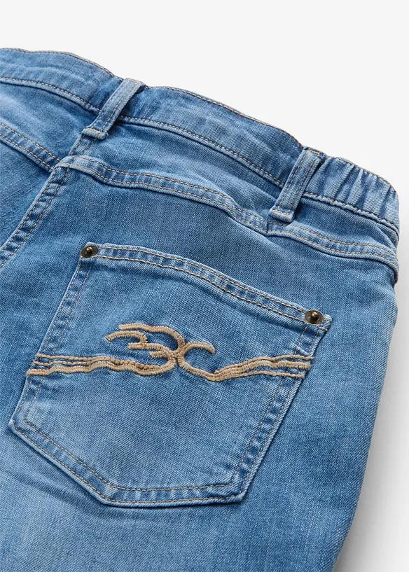 Straight Jeans Mid Waist, med bekv&auml;m midja, bonprix