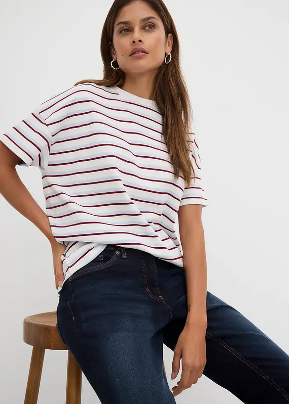Straight Jeans Mid Waist, med bekv&auml;m midja, bonprix