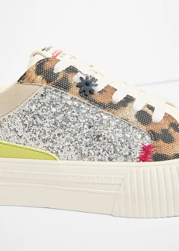 Sneakers fr&aring;n Tamaris med glitterdetaljer, Tamaris