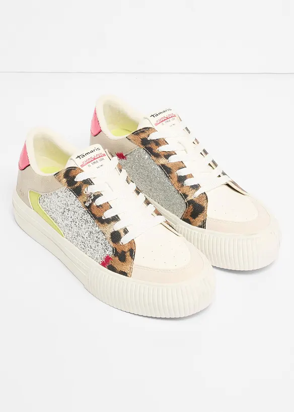Sneakers fr&aring;n Tamaris med glitterdetaljer, Tamaris