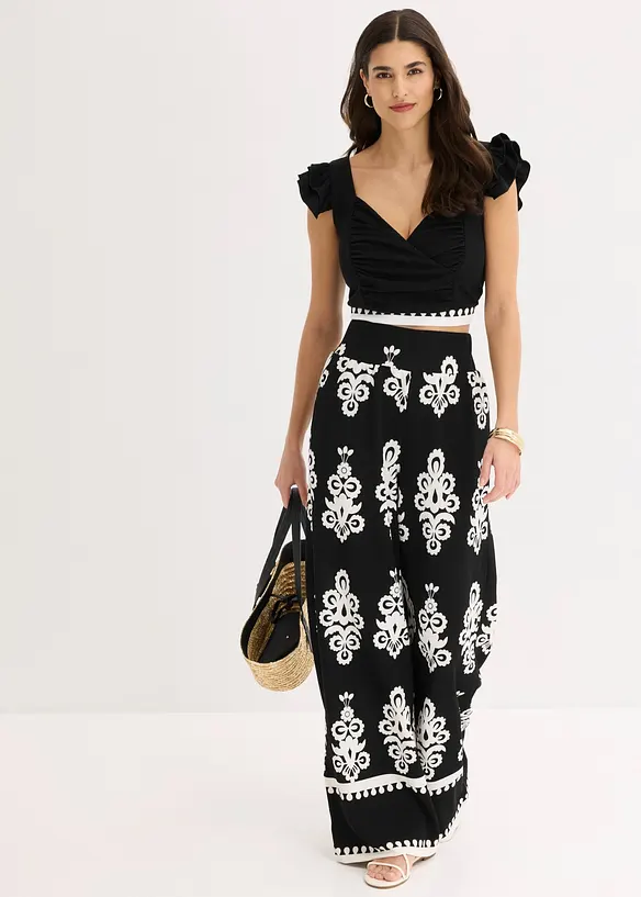 Jerseybyxa med h&ouml;g midja, bonprix