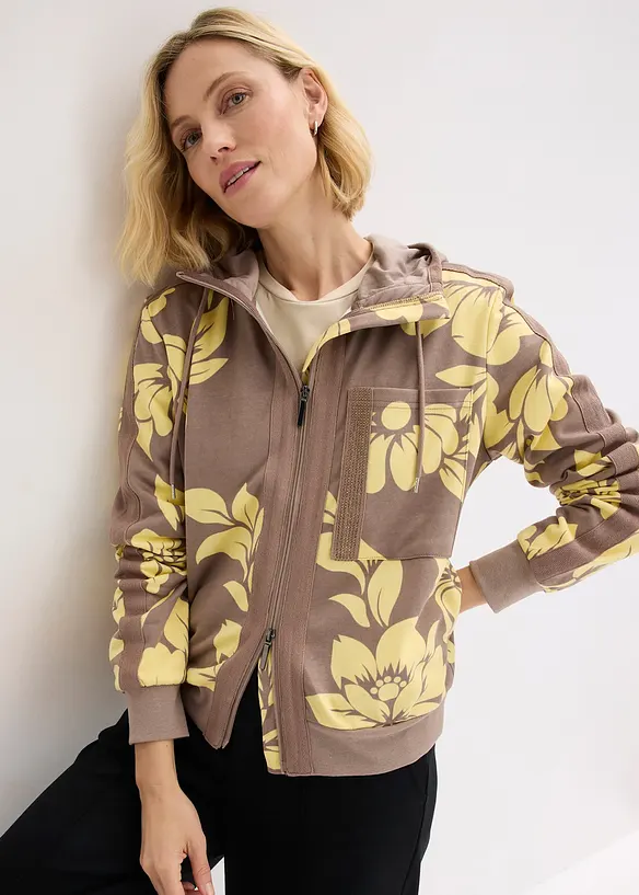 Sweatjacka med bomull, bonprix