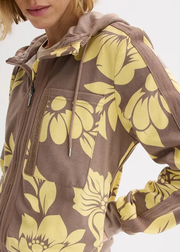 Sweatjacka med bomull, bonprix