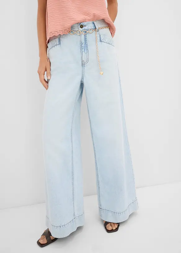 Wide Leg Jeans, High Waist, bonprix