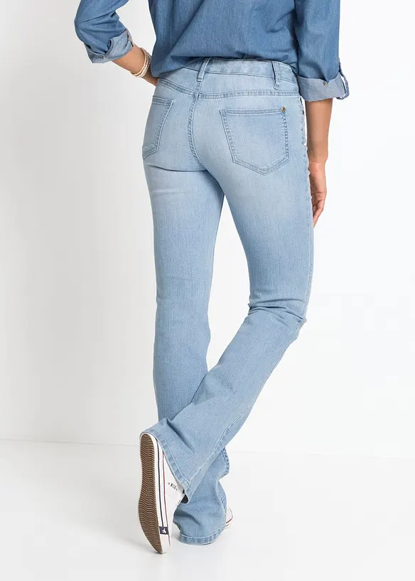 Bootcut Jeans Mid Waist, Comfort Stretch, bonprix