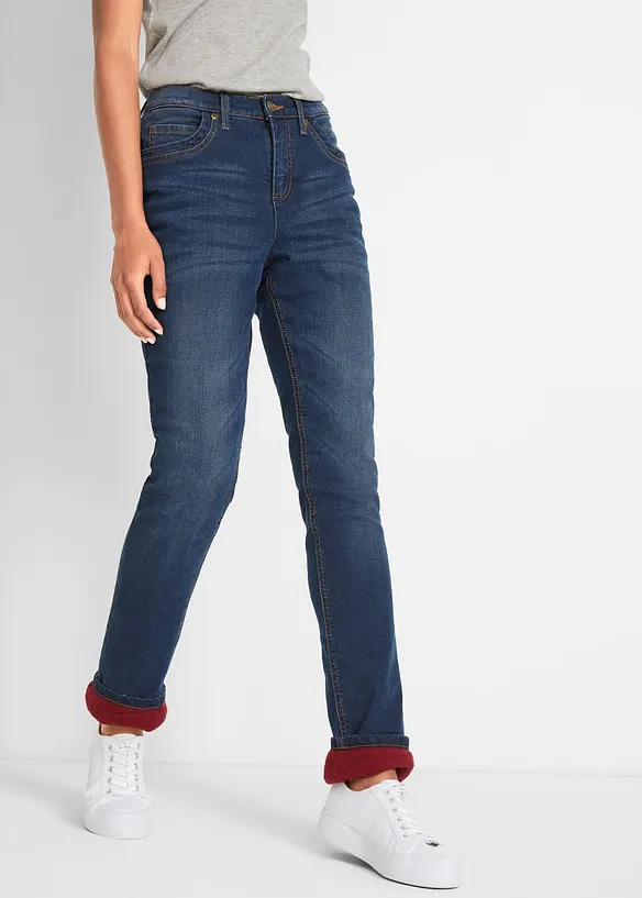 Fodrade jeans High Waist, Straight, bonprix
