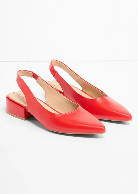 Slingbackpumps med l&aring;g blockklack, bonprix