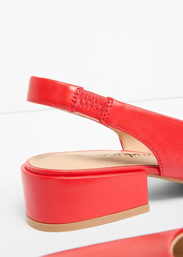 Slingbackpumps med l&aring;g blockklack, bonprix