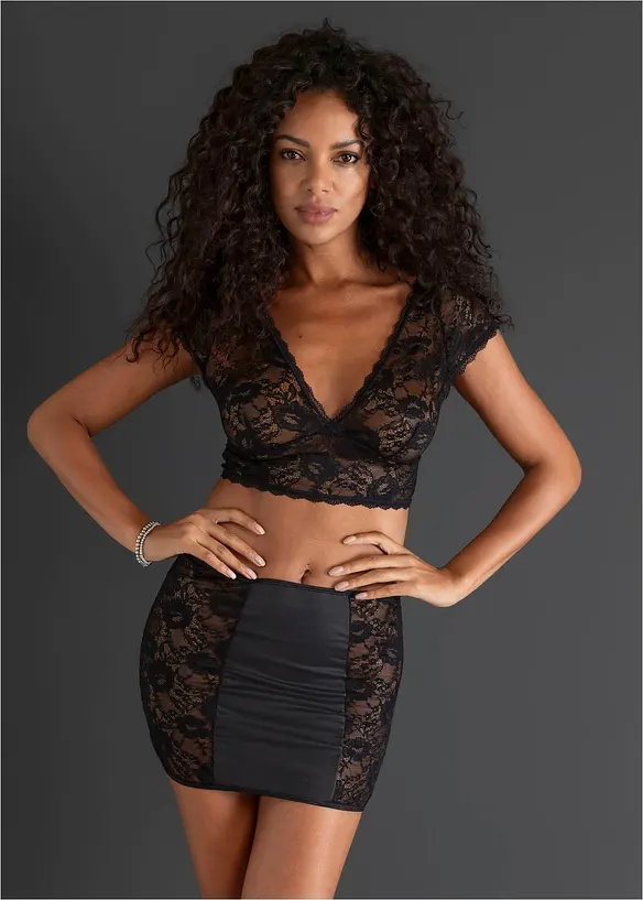 BH-topp och underkjol (2 delar), bonprix