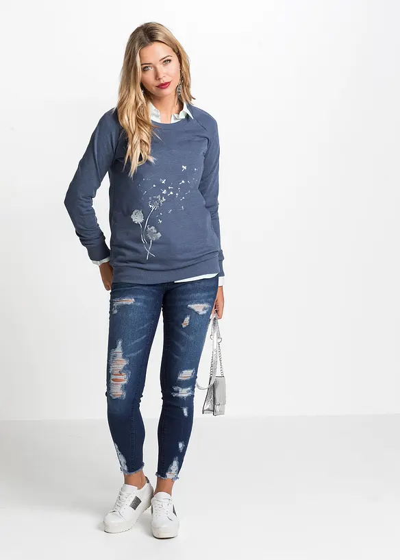 Sweatshirt i bomullsmix, bonprix