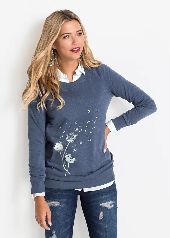 Sweatshirt i bomullsmix, bonprix