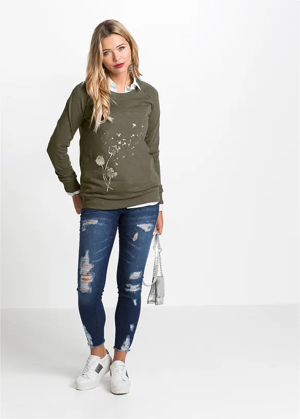 Sweatshirt i bomullsmix, bonprix