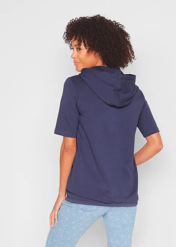 Sweatshirt med huva i bomullsmix, bonprix