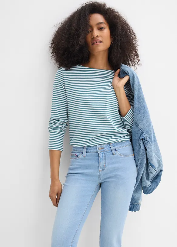 Straight Jeans Mid Waist, Stretch, bonprix
