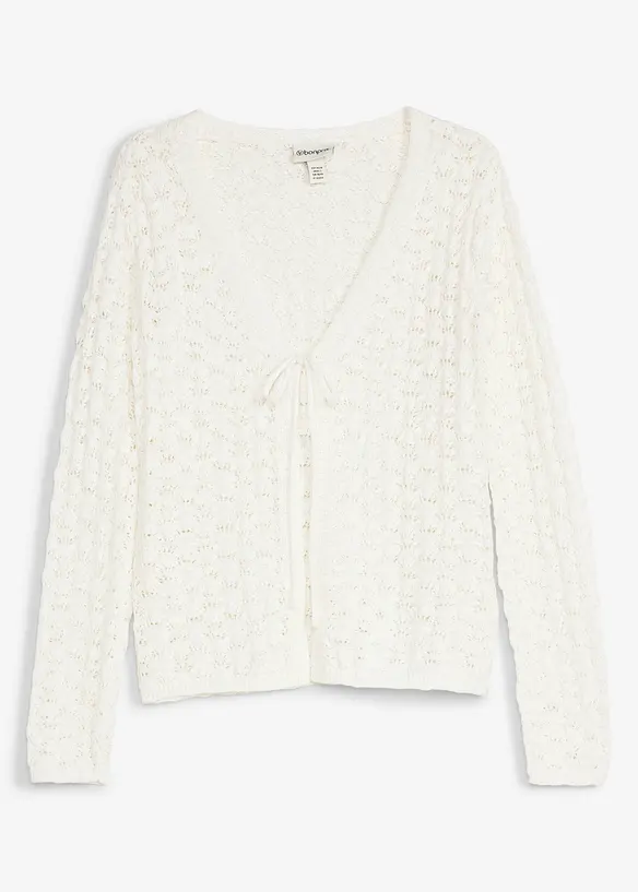 H&aring;lm&ouml;nstrad cardigan av bomull, bonprix