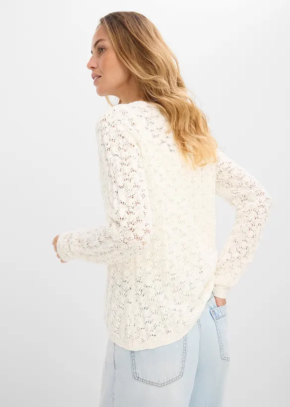 H&aring;lm&ouml;nstrad cardigan av bomull, bonprix