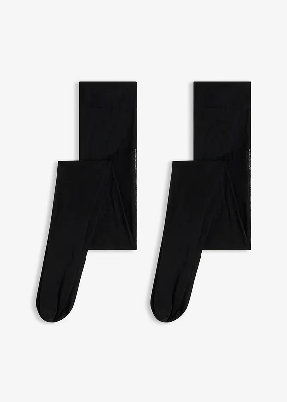 Strumpbyxa med bekv&auml;m midja, 30 den (2-pack), bonprix