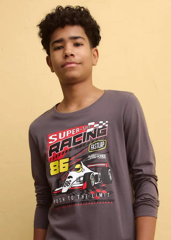 L&aring;ng&auml;rmad T-shirt i ekologisk bomull, bonprix