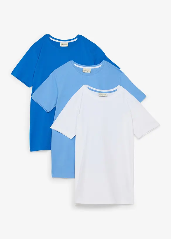 T-shirt i ekologisk bomull (3-pack), bonprix