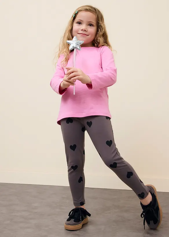 L&aring;ng&auml;rmad topp i ekologisk bomull med stretch (3-pack), bonprix