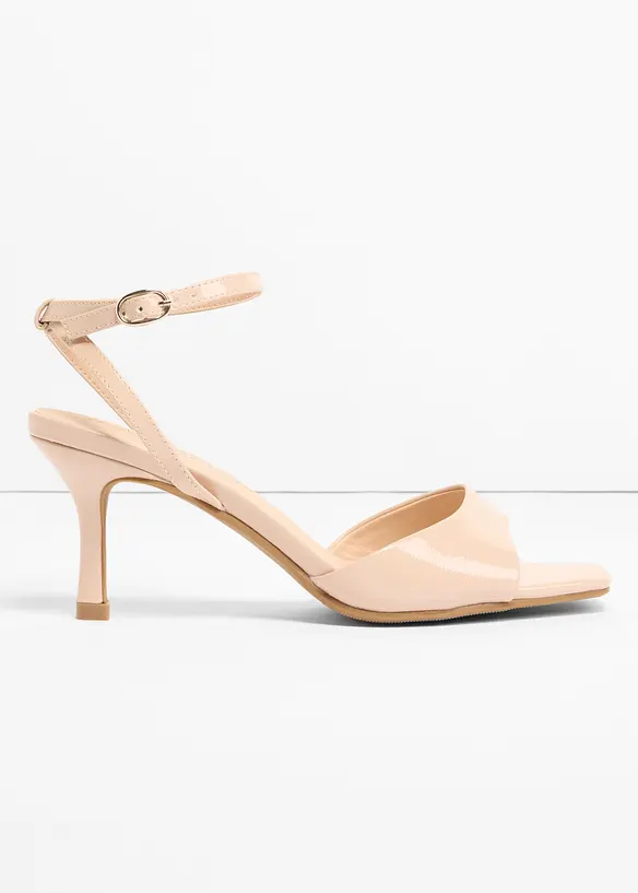 Sandalett med lacklook, bonprix