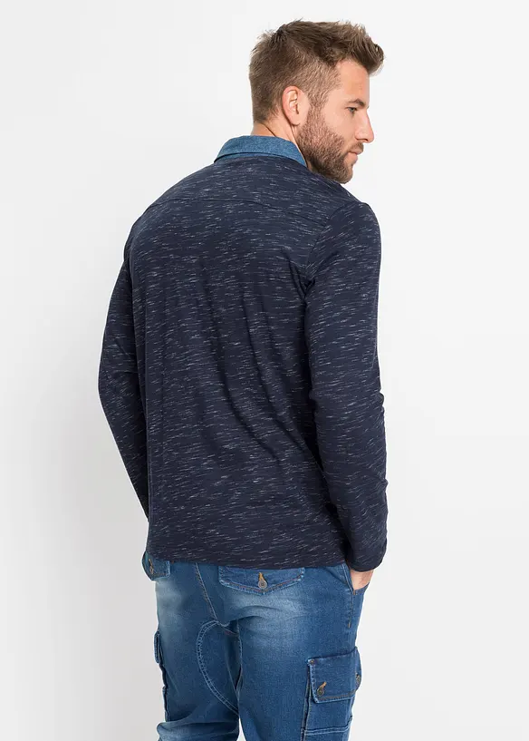 L&aring;ng&auml;rmad pik&eacute;tr&ouml;ja i bomull, bonprix