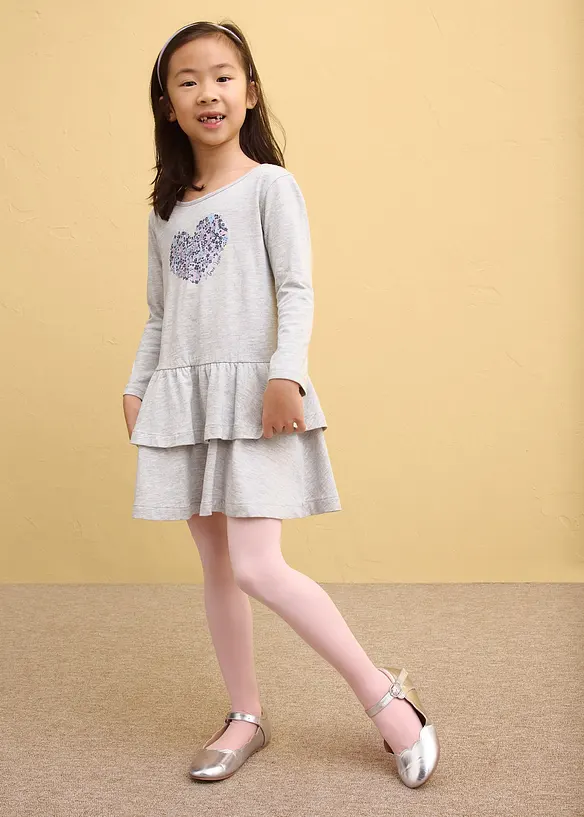 Jerseykl&auml;nning i ekologisk bomull (2-pack), bonprix