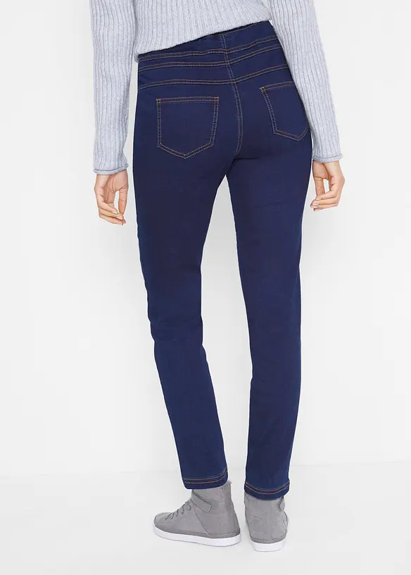 Jeggings i tunn t&ouml;jbar termomaterial med bekv&auml;m h&ouml;g midja, bonprix
