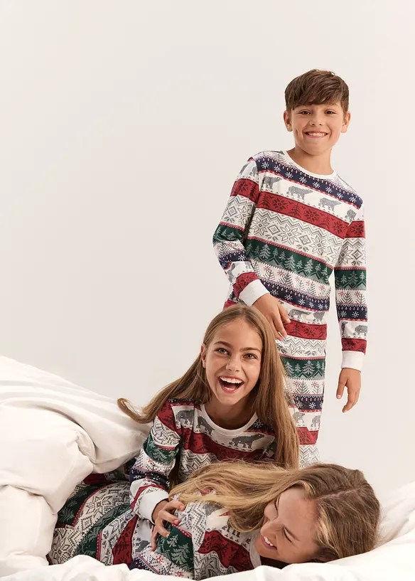 Pyjamas av mjuk bomull, med presentp&aring;se, bonprix