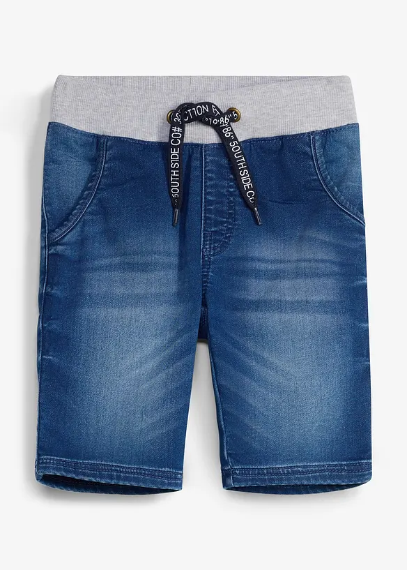 Jeansshorts i trik&aring;, Regular Fit, bonprix