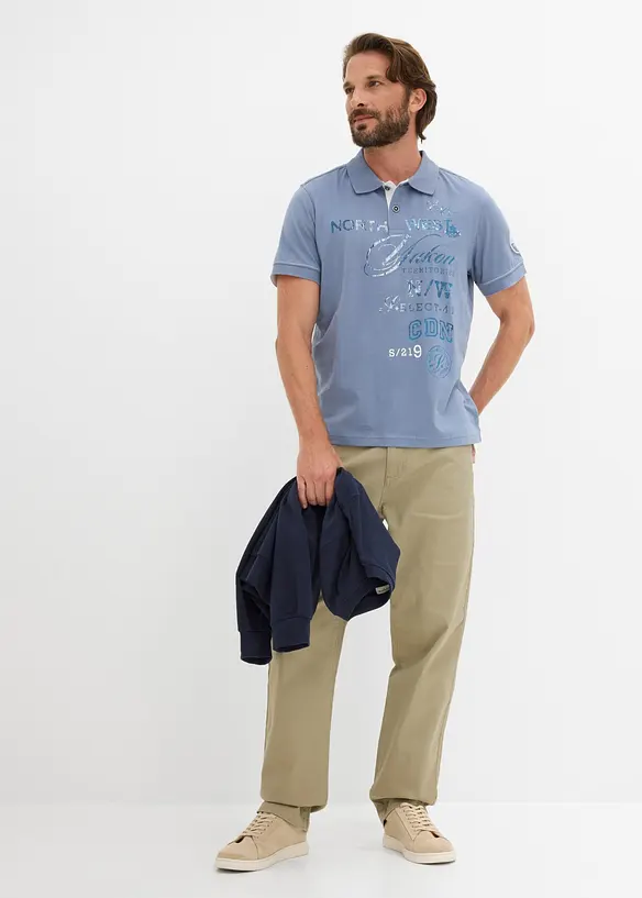 Kort&auml;rmad pik&eacute;tr&ouml;ja i jersey, bonprix